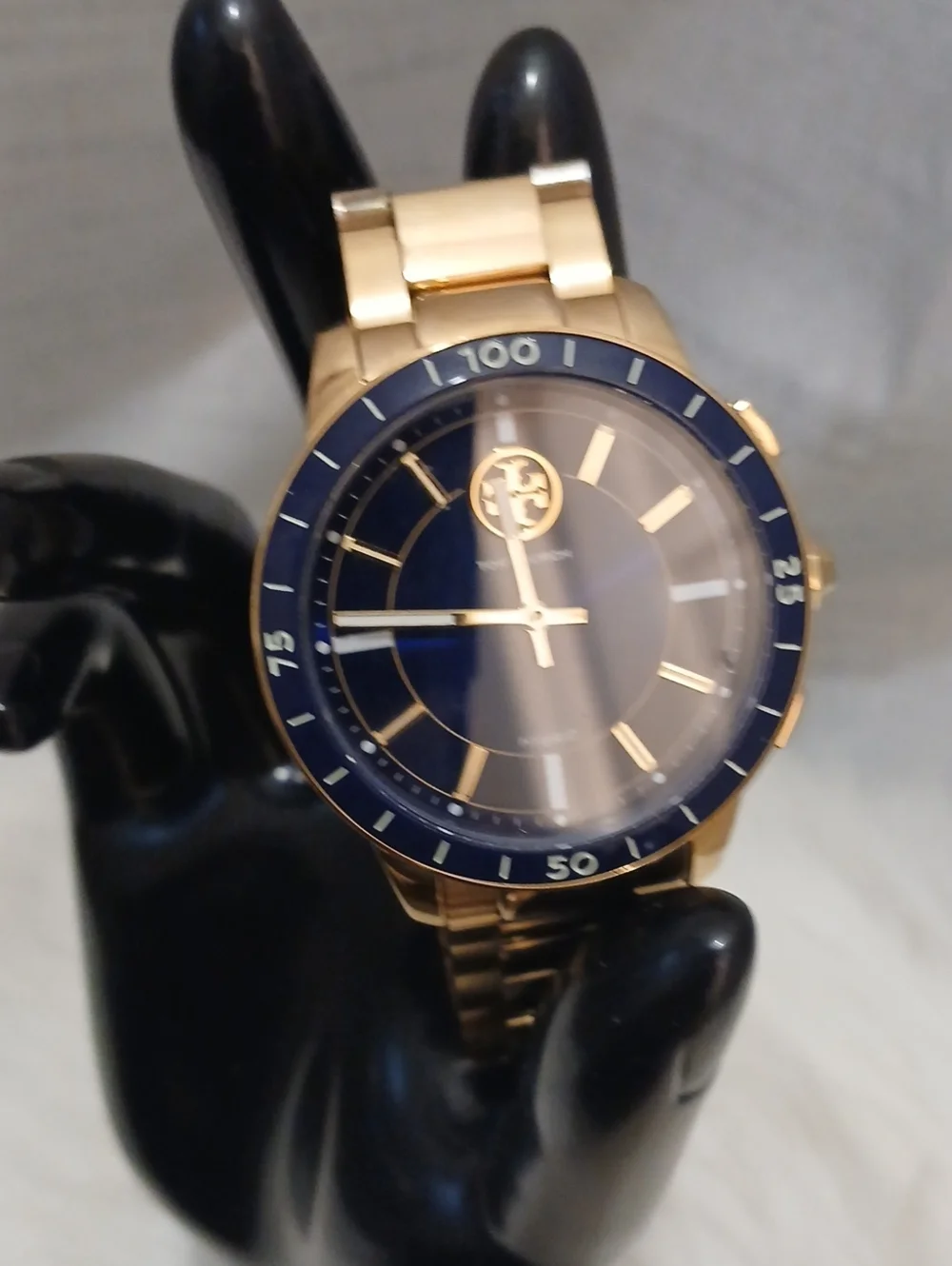 Tory Burch Gold and Blue  Bracelet Watch
